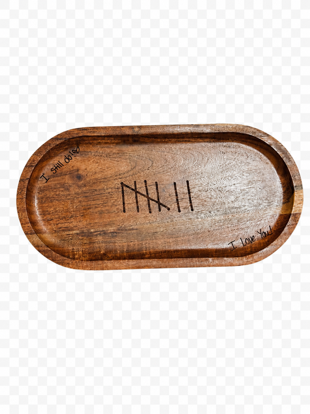Shallow large wood dish