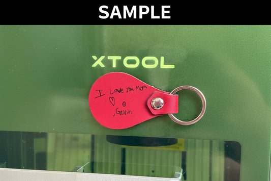 Custom leather keychain