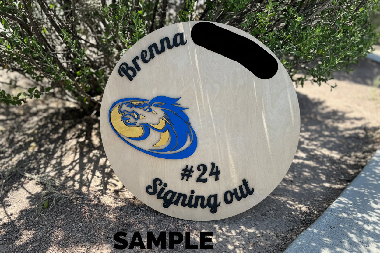 Senior “Signing Out” Softball Board – 18”