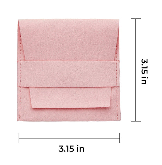 Custom pink felt jewelry bag