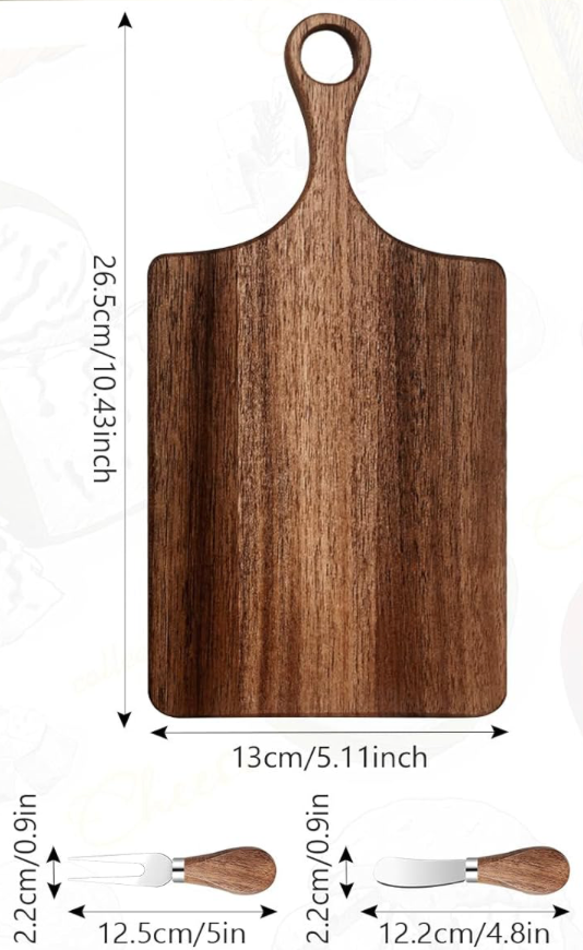 Personal Rectangle Charcuterie with Utensils