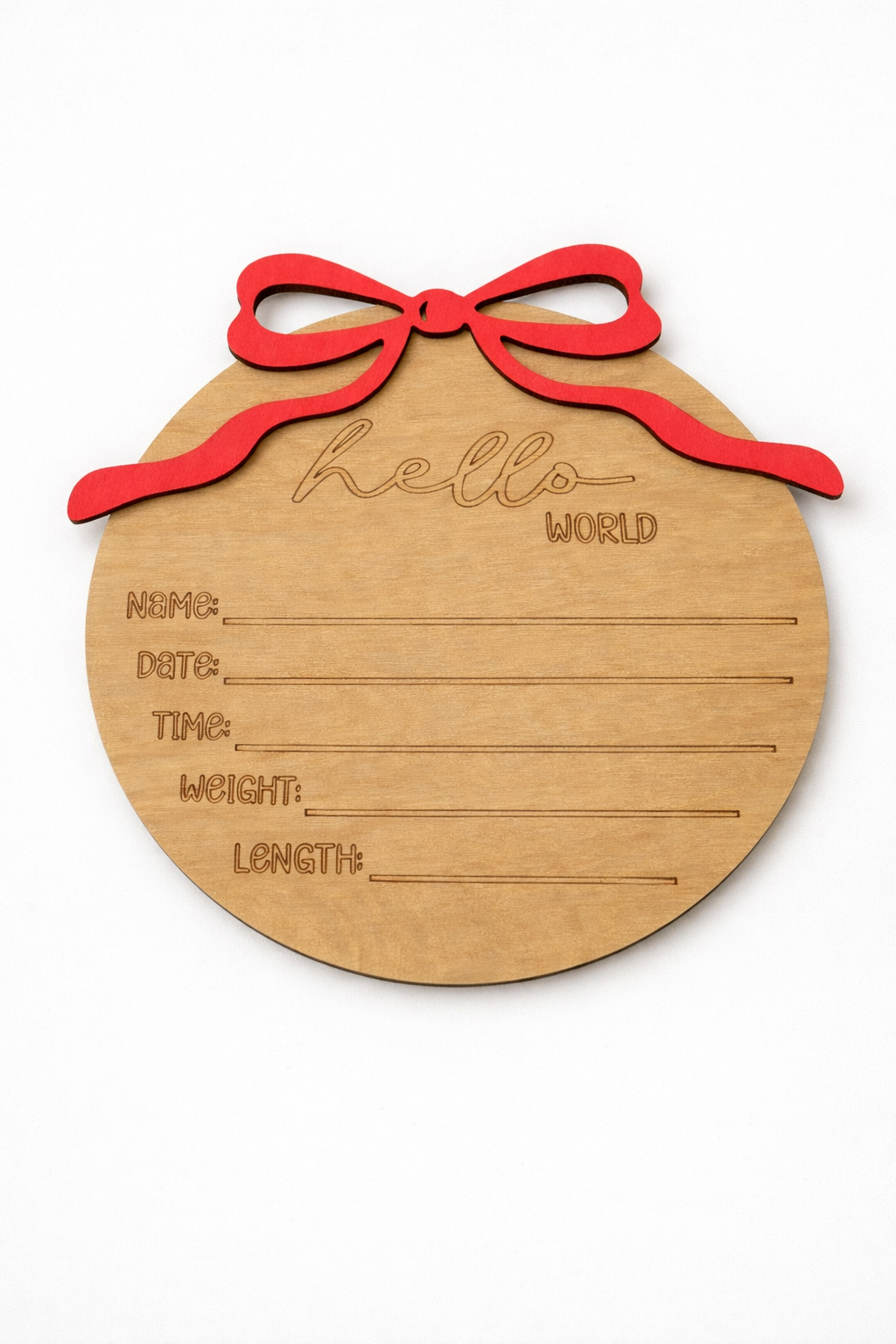 Wood Birth announcement