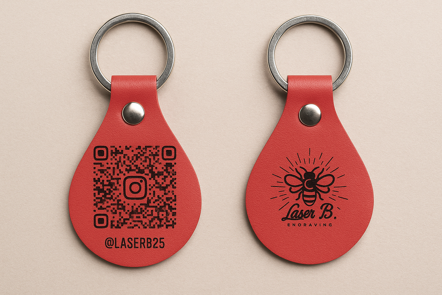 Custom leather keychain