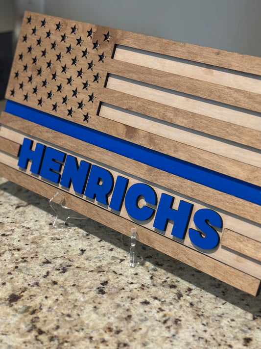 Custom wood wall decor-flag