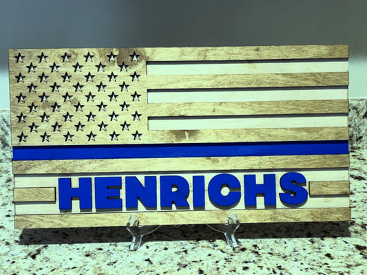 Custom wood wall decor-flag