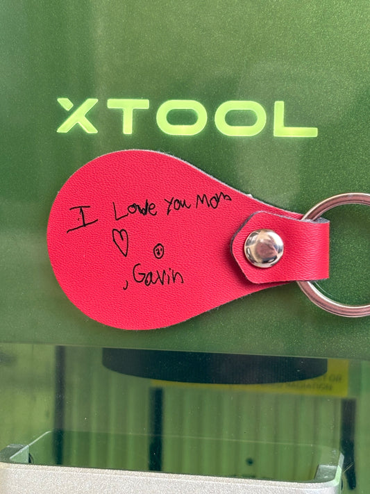 Custom leather keychain