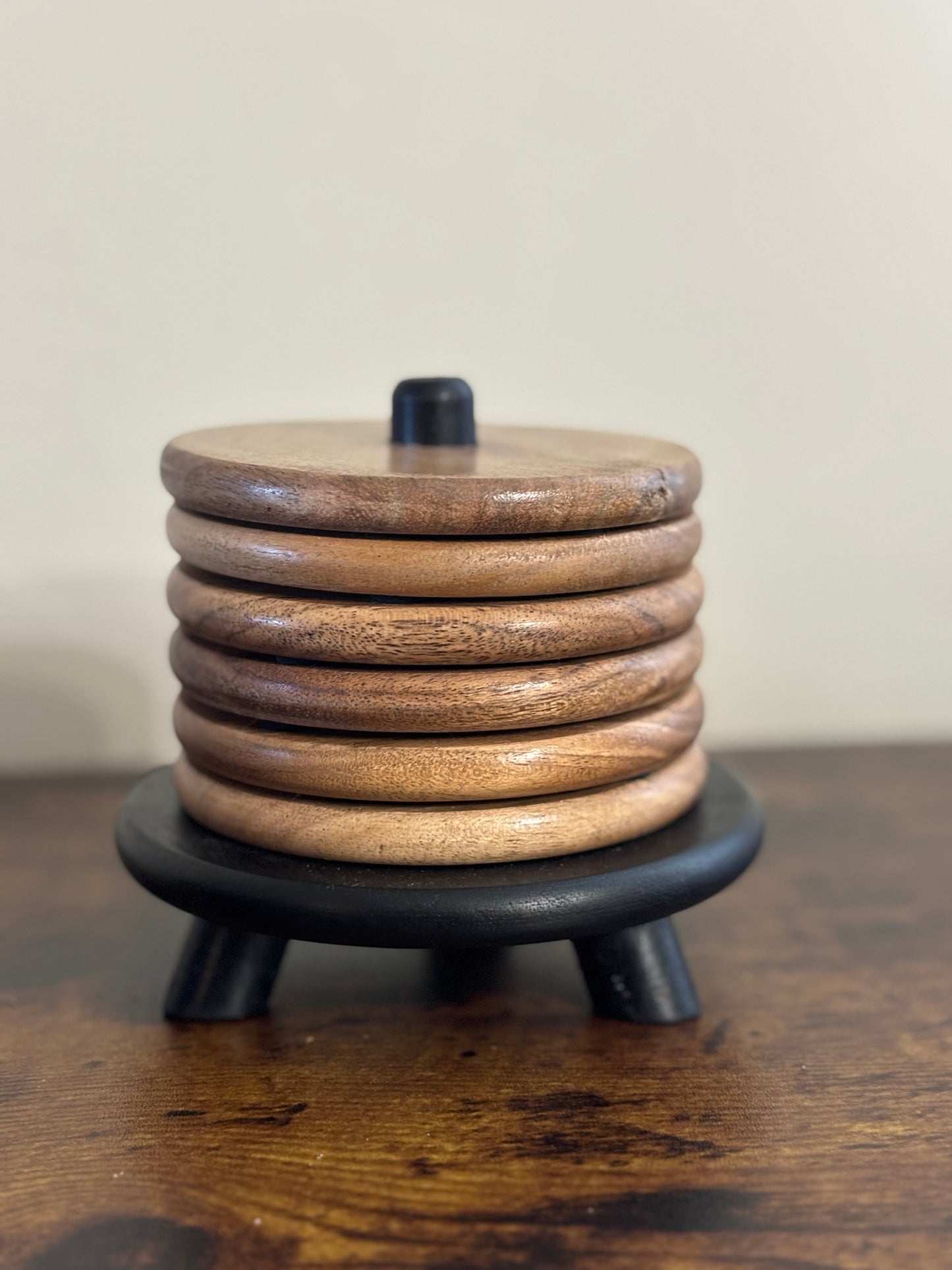 6 Pack round coasters with Stand