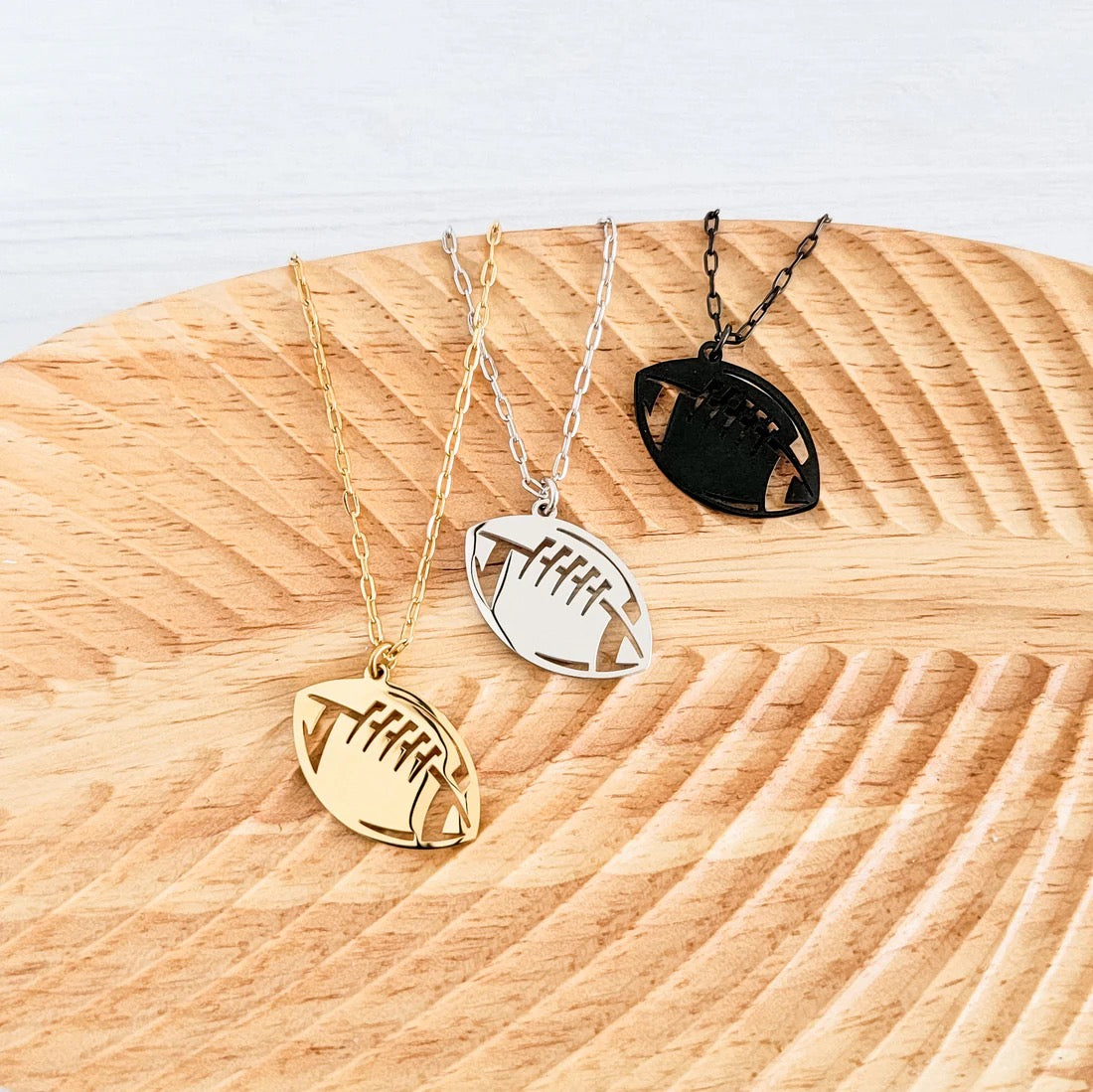 Football Pendant Necklace
